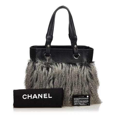 chanel black fur handbag|Chanel catalog.